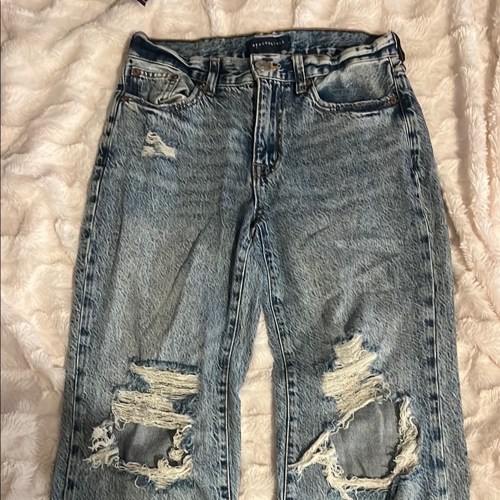 Aeropostale Light Blue Ripped Jeans